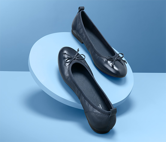 Leder-Ballerinas, dunkelblau online bestellen bei Tchibo 611460