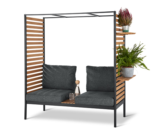 Outdoor-Lounge »Elin« mit flexiblen Sitzelementen und Einhängregalen online  bestellen bei Tchibo 631100