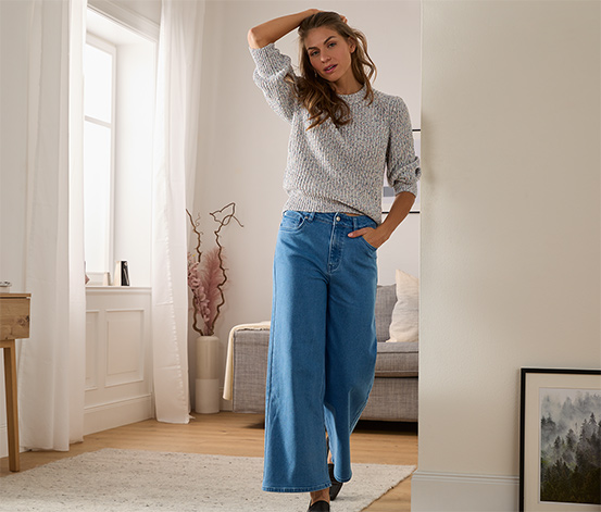 Culotte-Jeans, midblue denim online bestellen bei Tchibo 632360