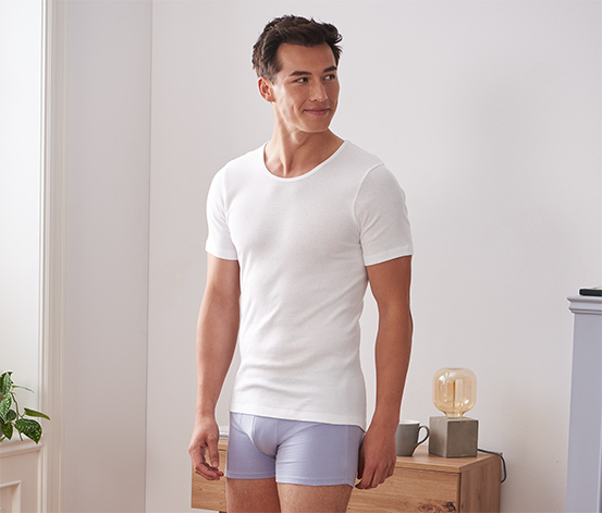 2 Qualitäts-Feinripp-Unterhemden mit kurzem Arm online bestellen bei Tchibo  640296