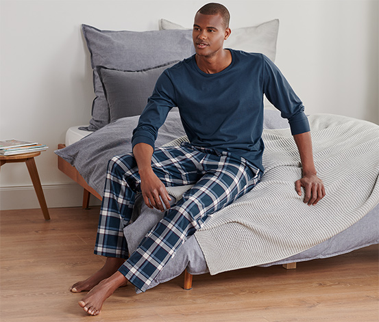 Jersey-Pyjama, kariert online bestellen bei Tchibo 647566