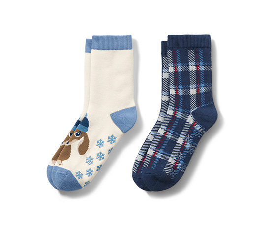 2 Paar Kleinkinder-Antirutsch-Socken mit Dackel-Jacquard online bestellen  bei Tchibo 651229