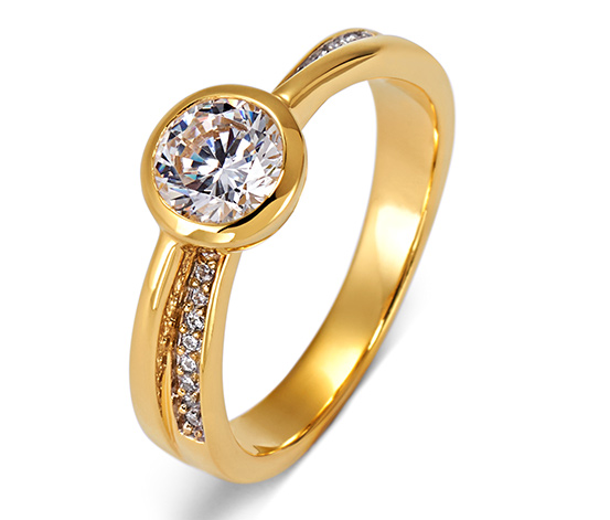 Gelbvergoldeter Silber-Ring online bestellen bei Tchibo 309066