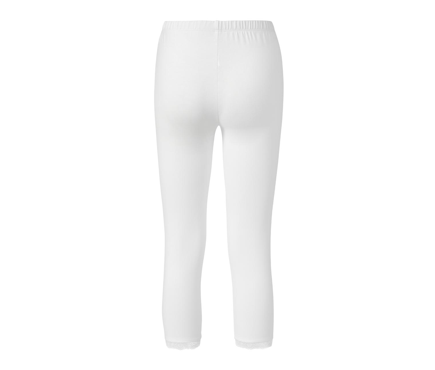 3/4-Leggings mit Spitzenborte, weiss online bestellen bei Tchibo 634505